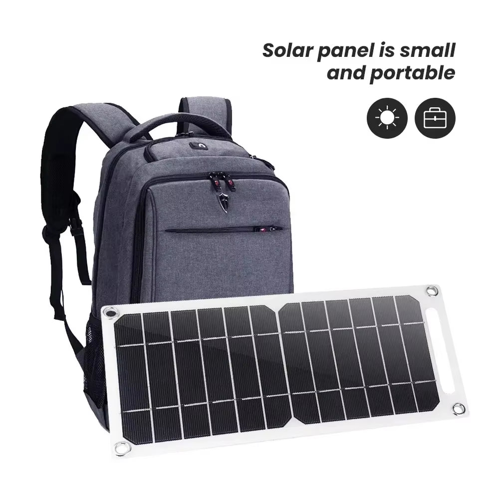 Wholesale Solar Panel 1-14Pcs USB Waterproof Outdoor Hiking Camping Portable Battery Mobile Phone Charging Bank Charging Panel