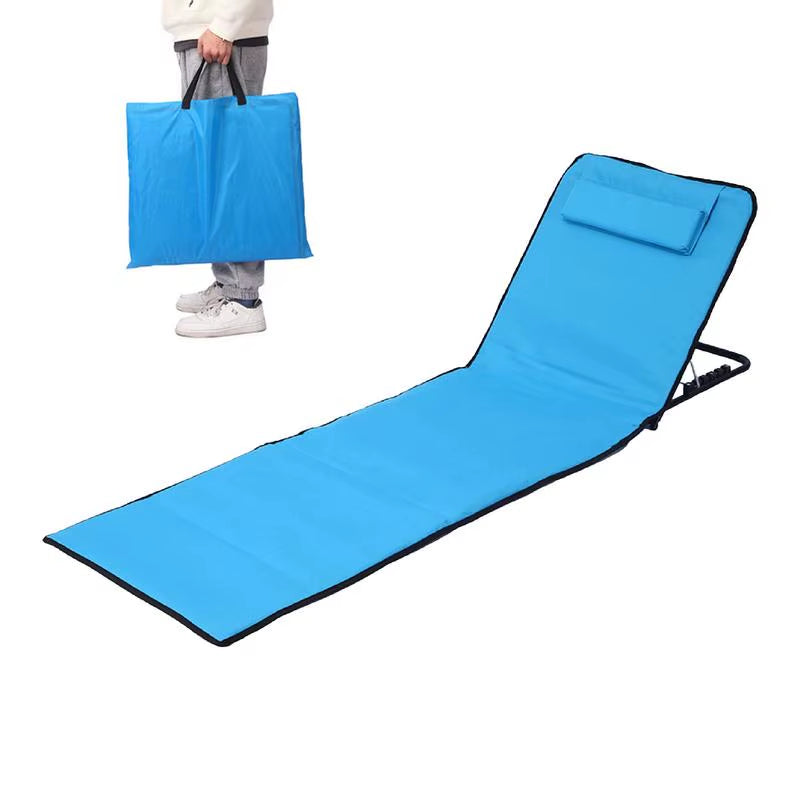 Folding Lounge Chair 5-Position Portable Sun Tanning Chaise with Headrest Foldable Reclining Lounger for Patio Garden Beach Pool