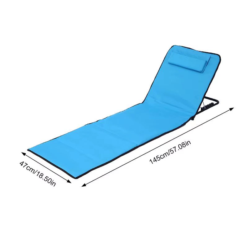 Folding Lounge Chair 5-Position Portable Sun Tanning Chaise with Headrest Foldable Reclining Lounger for Patio Garden Beach Pool