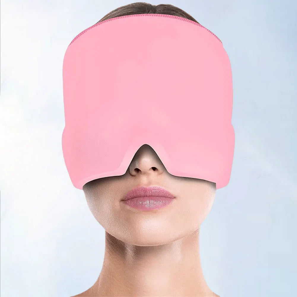 1Pcs Migraine Relief Cap Headache Hat Gel Hot Cold Therapy Ice Cap for Relieve Pain Ice Hat Eye Mask Stress Pressure Pain Relief
