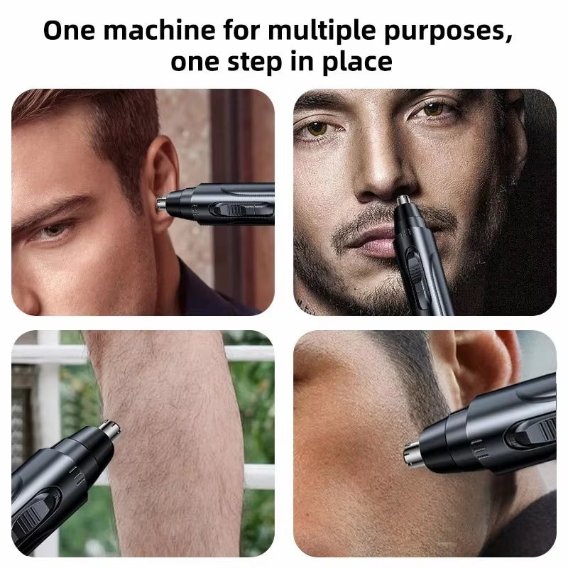 Black Electric Nose Hair Trimmer Ear and Nose Hair Trimmer Professional Painless Nose Hair Trimmer for Menand Women
