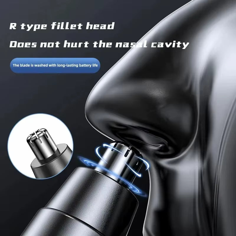 Black Electric Nose Hair Trimmer Ear and Nose Hair Trimmer Professional Painless Nose Hair Trimmer for Menand Women