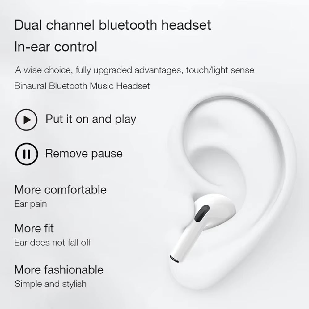 NEW Pro4 Wireless Headphones Bluetooth Earphones Sport Earbuds Headset with Mic Charging Box Headphones for All Smartphones
