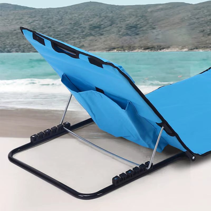 Folding Lounge Chair 5-Position Portable Sun Tanning Chaise with Headrest Foldable Reclining Lounger for Patio Garden Beach Pool