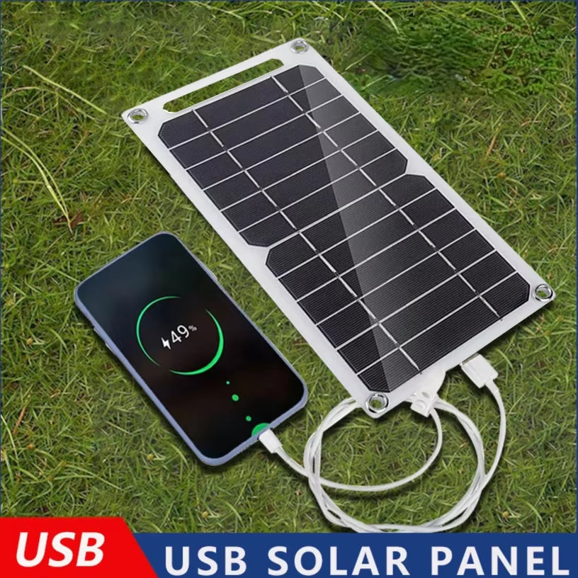 Wholesale Solar Panel 1-14Pcs USB Waterproof Outdoor Hiking Camping Portable Battery Mobile Phone Charging Bank Charging Panel