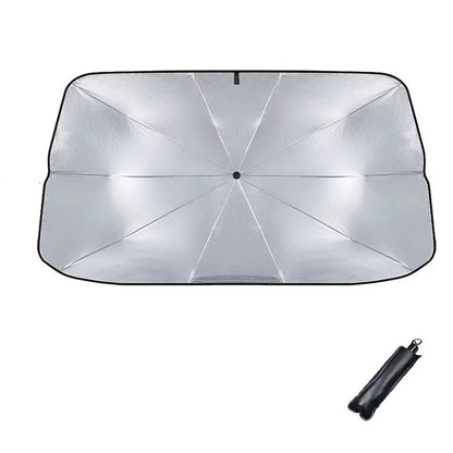 Rubber Sunshade Umbrella for Car Uv Protection Folding High Shading Car Umbrella Front Windshield High Shading Silver Sunshade