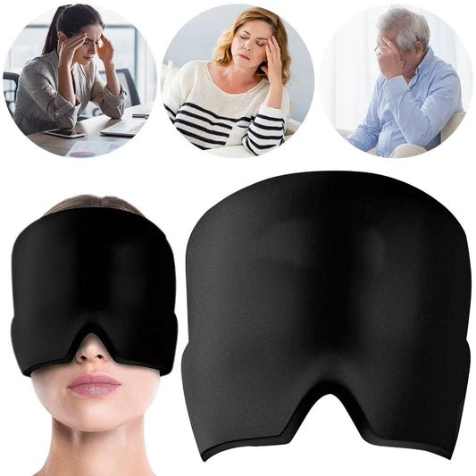 1Pcs Migraine Relief Cap Headache Hat Gel Hot Cold Therapy Ice Cap for Relieve Pain Ice Hat Eye Mask Stress Pressure Pain Relief