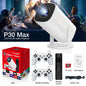 Salange P30 Max Video Game Console Include 2 Wireless Game Controllers 3800 Games Support 4K 1080P Android11 Portable Projector