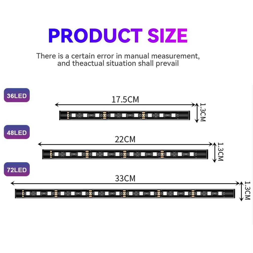 Car Interior Decorative Lamps Strips Atmosphere Lamp Cold Light Decorative Dashboard Console Auto LED Ambient Lights Party Lamps